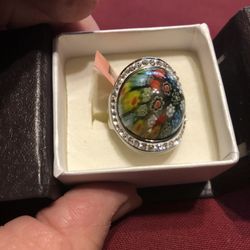 Murano Glass Ring, Size 6