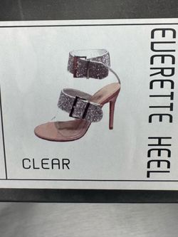 Everette Clear Glitter Stiletto Heel Sandals