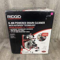 Ridgid K-400AF Powered Drain Cleaner w/ Autofeed Technology 
