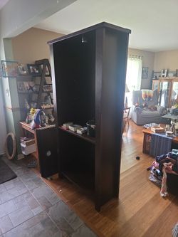 All wood 5 shelf unit