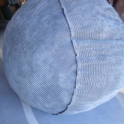 Giant Bean Bag Lounge &Co. Gray Courduroy 