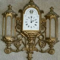 Vintage BURWOOD Product Co. Ornate "NEW HAVEN" 597 Wall Clock. 