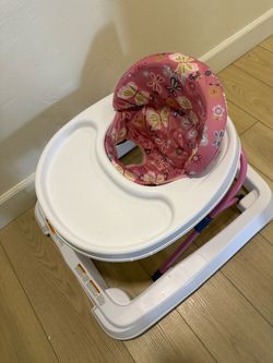 Baby Trend Baby Walker – Pink Butterfly Floral – Activity Tray