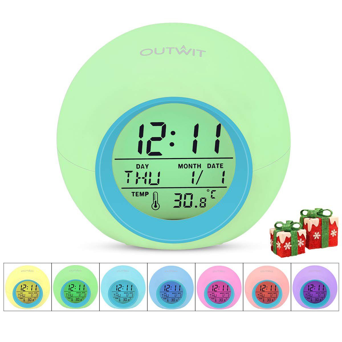 New 7 Color Changing Light Bedside Clock for Children