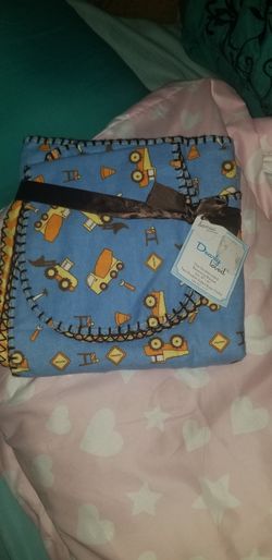 Brand New tractor blanket & matching burp cloth