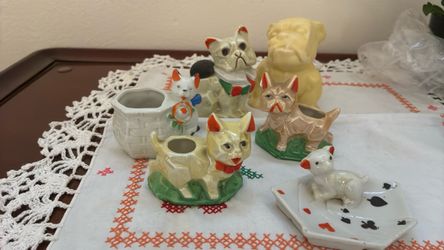 Vintage Ceramic Dog Figurine Collection