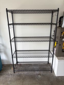 Heavy-Duty 5-Tier Metal Storage Shelving Rack – 72” H x 18” D x 48” W