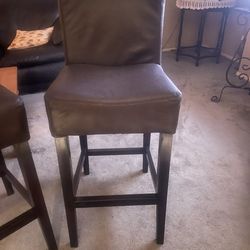 Restoration Hardware Leather Bar Stools