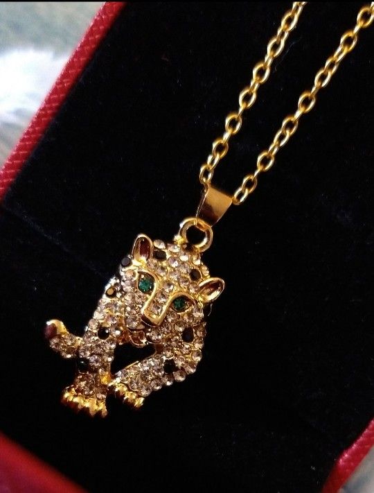 Pouncing LEOPARD Cub Pendant/Necklace