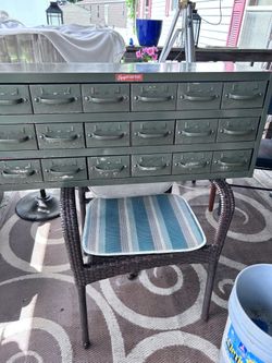 Equipto 18 Drawer Metal parts cabinet