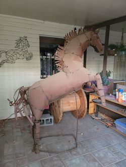 Metal Horse Sculpture