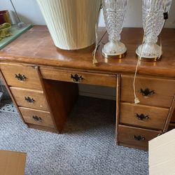 Antique desk, solid wood