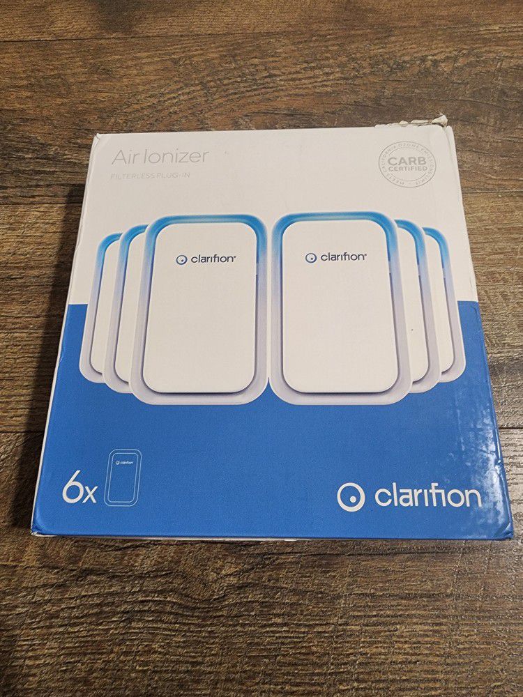 Clarifion - Air Ionizers for Home (6 Pack), Negative Ion Filtration System, Quiet Air Freshener for Bedroom, Office, Kitchen, Portable Air Filter