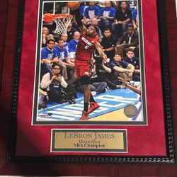 2012 nba championship lebron and dwayne wade framed 