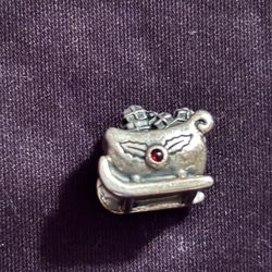 Pandora Sterling Silver Santa Sleigh Charm