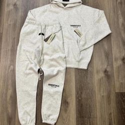 Essential Hoodie Set (Light Grey Oatmeal)