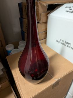 IKEA Red Glass Vase