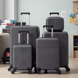 Gray Luggage Sets, 5 Piece