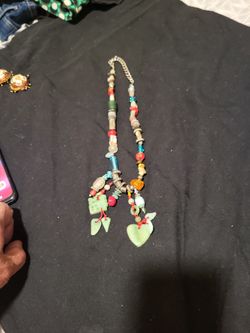 Vintage Jade Necklace 9 Inches Unclasped.