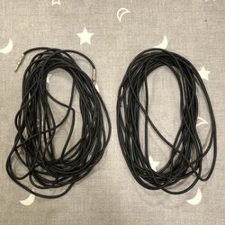2x 50’ Loud Speaker Cables 16 AWG 1/4” Connectors