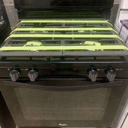 Whirlpool Used Gas Range Black Stove Working Perfectly 4 Months Warranty .