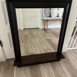 Pottery Barn Mirror With Shelf $40