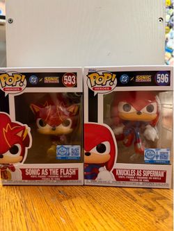 Sonic and Knuckles as DC characters Funko Pops