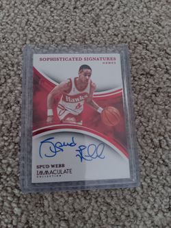 Spud webb immaculate autograph 24/75