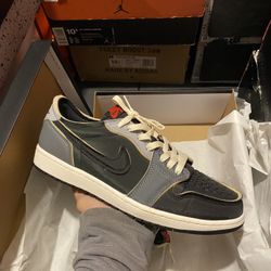 Jordan 1 Low OG EX Black Smoke Grey size 10.5 USED But Clean