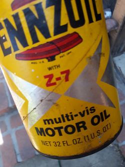 Vintage Pennzoil Z-7 Motor Oil Can 1 Qt
