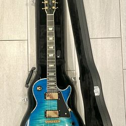 AIO SC77 Electric Guitar – Blue Burst w/ Hard Case