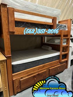 Triple full bunk bed with mattresses colchones camas nuevas new