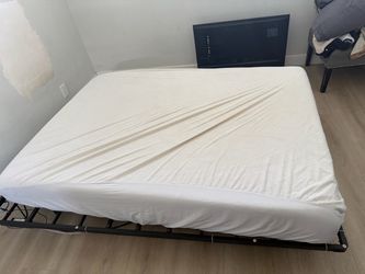 Hardly used mattress  full size bed and bedframe