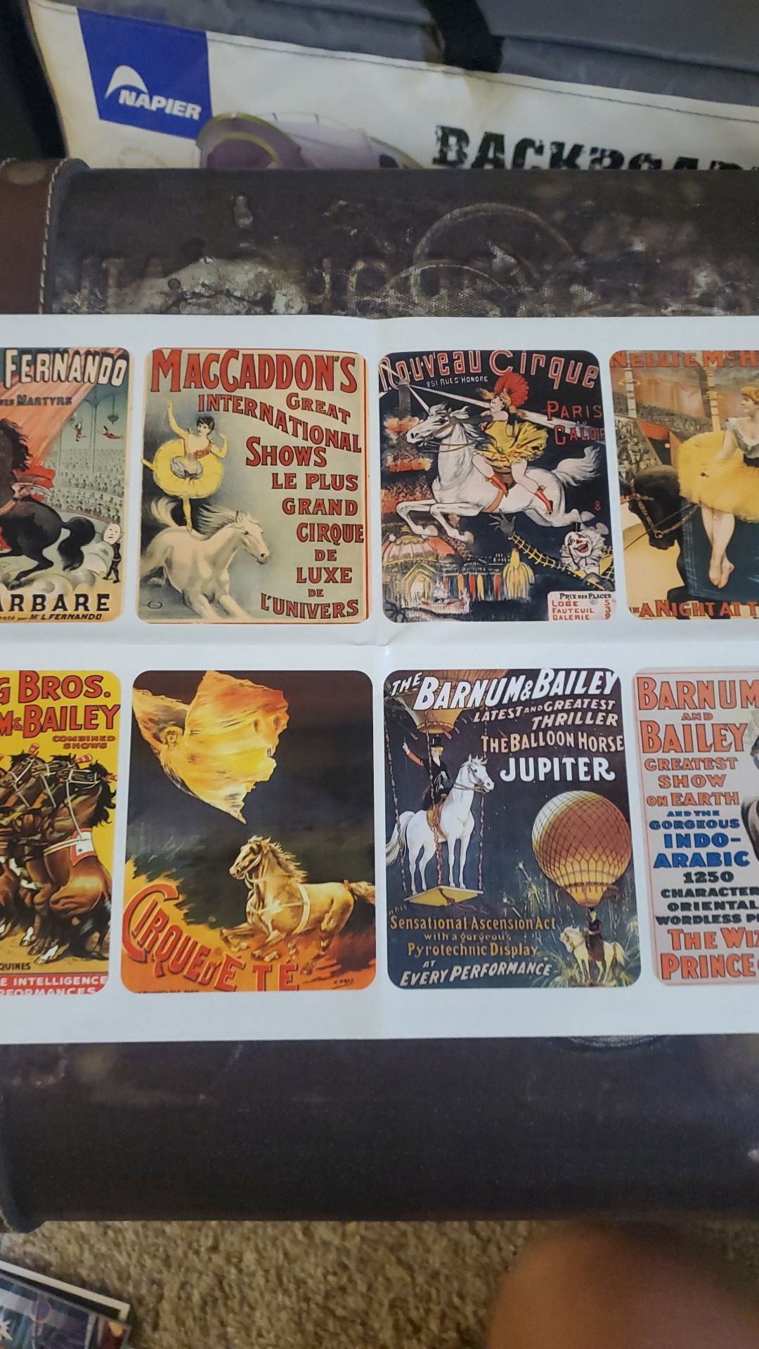 Vintage circus stickers