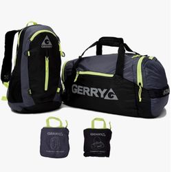 Gerry Outdoor 2 pack Lightweight Packable Backpack and Duffel Bag