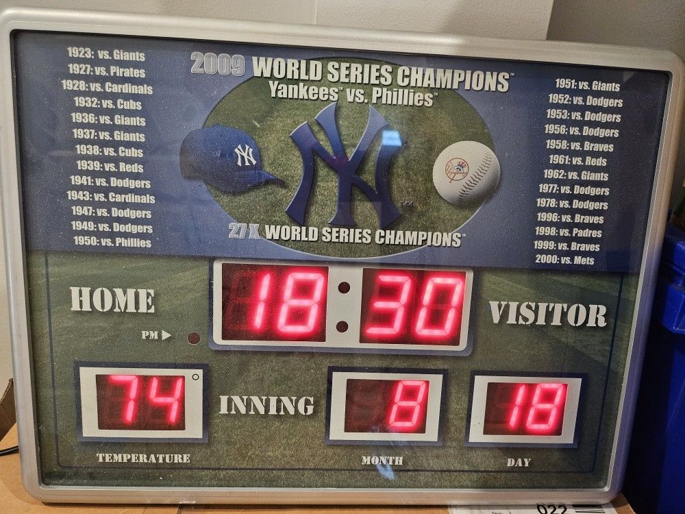 2009 Yankees World Series Clock