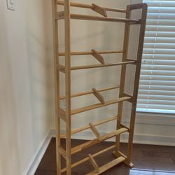 10 Pair Shoes Wooden Shoe Rack Holder