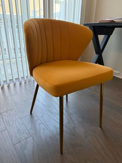Mustard Yellow Upholstered Accent Chair