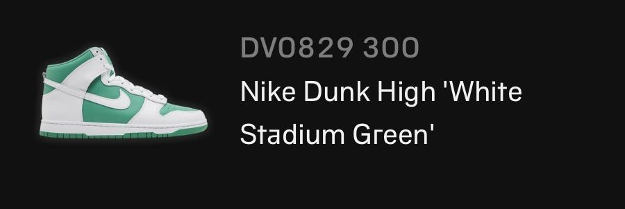 Nike High Dunk green Size 10.5