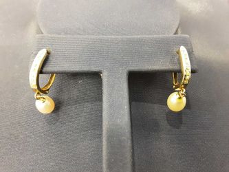 Pearl Earrings - Yellow Gold 14k (.585) 1.8 grams