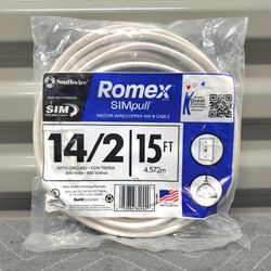 15 ft. 14/2 Solid Romex SIMpull CU NM-B W/G Wire