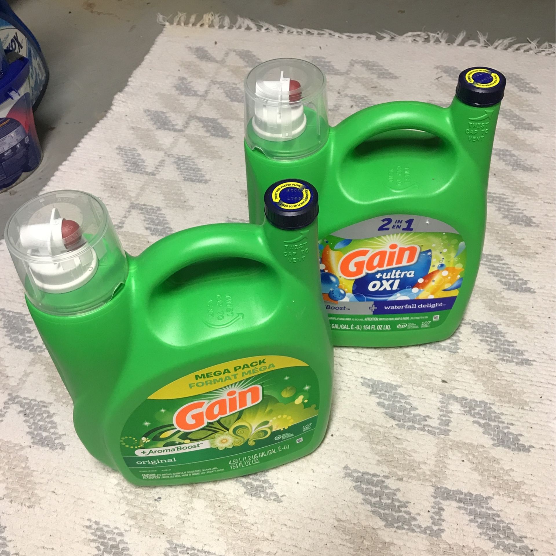 2 Gain Laundry Detergents, 154 Ounces Each