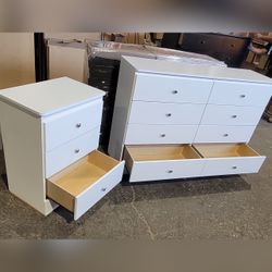 Eight drawers dresser and nightstand / 8 drawers dresser and nightstand