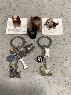 Hagen Renaker + Hallmark Cocker Spaniel Absent Hound German Shepherd Puppies Dogs Figurines + Keychain (VALENCIA) $50