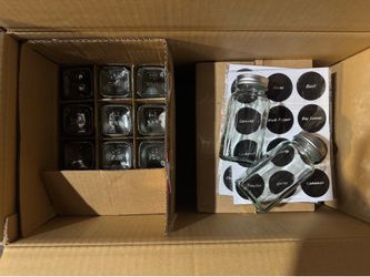 24 4oz  Spice Jar Set with Labels