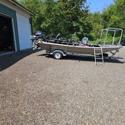 used 1973 15ft jet sled with 5hp kicker