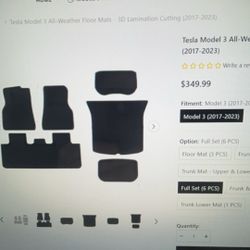 Tesla FoxPark 3D All-Weather Floor Mats