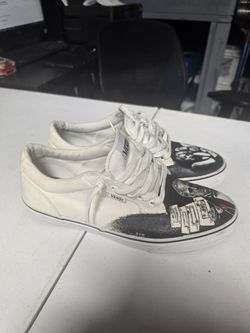 Custom Hand-Painted Vans Shoes – Mens Size 10 – Godfather / Casino Art Theme