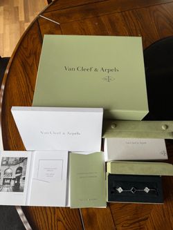 Van Cleef & Arpels Onyx and Diamond 5 Motif Bracelet