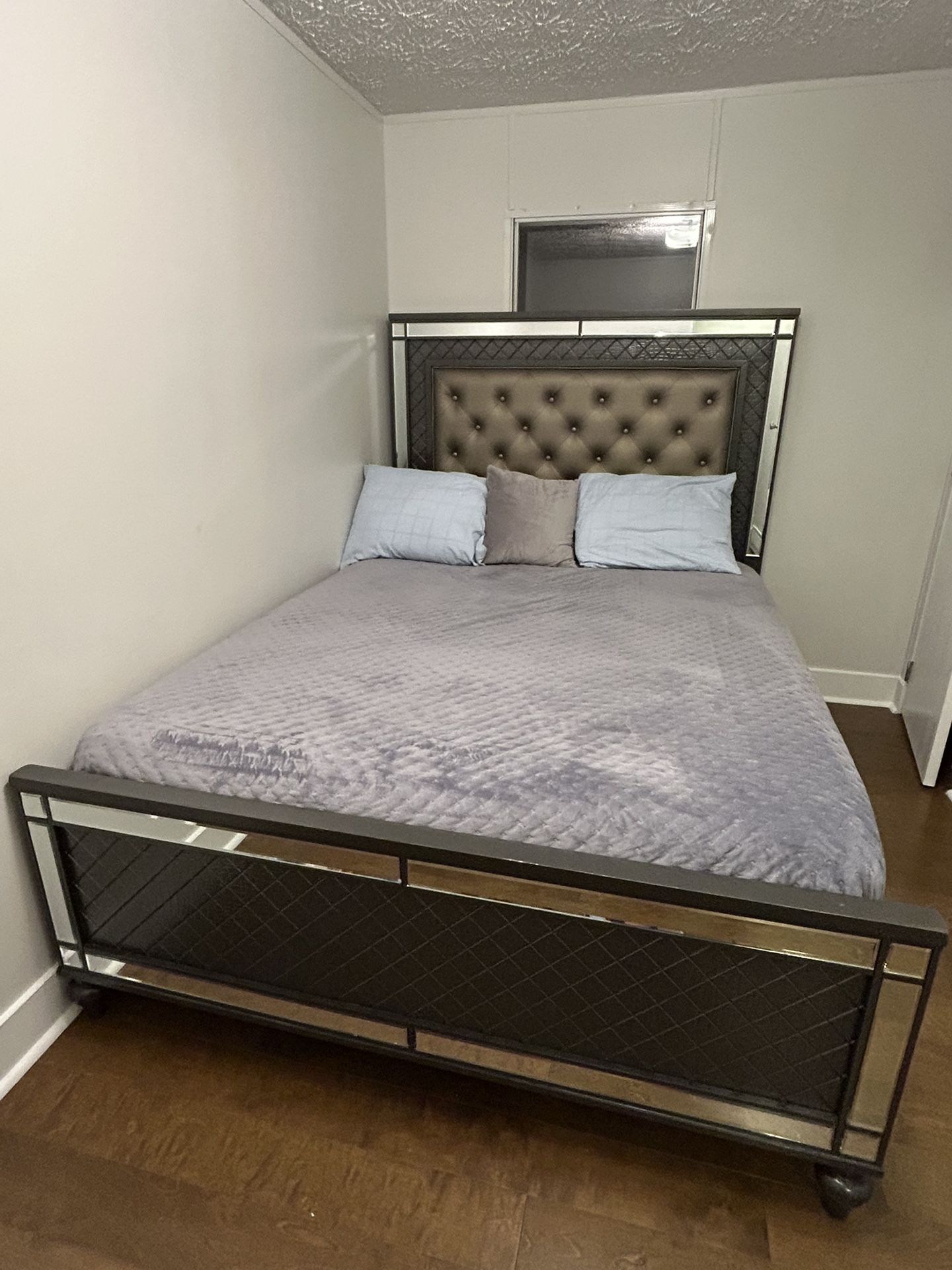 double bed, mattress included, in perfect condition, less than a year of use.